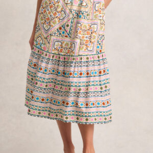 Tier Skirt - Tile Print